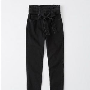 ultra high rise paperbag waist jeans